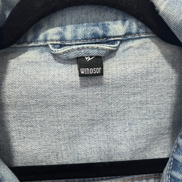 Windsor Light Blue Denim 100% cotton Jacket LARGE - Picture 2 of 7